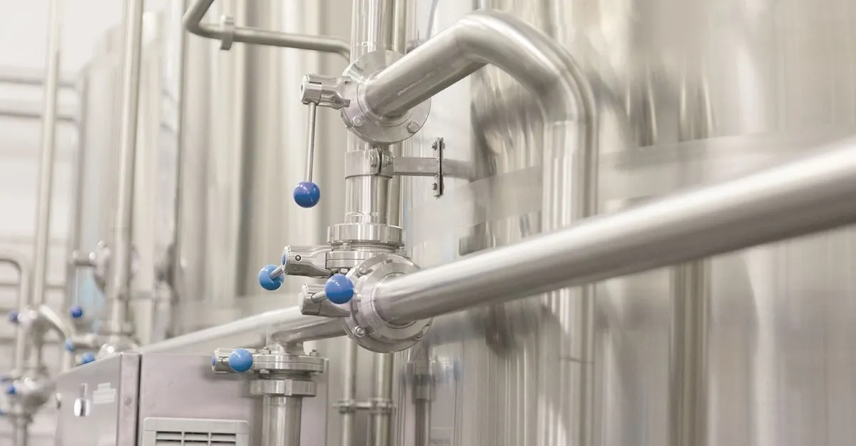 Válvulas sanitárias em tubulação inox